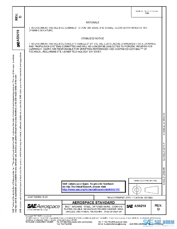 SAE AS9219D PDF
