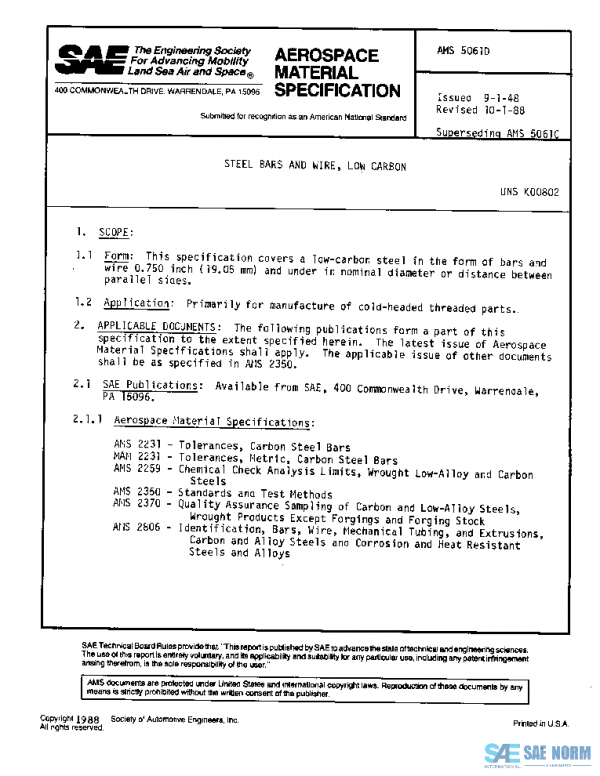 SAE AMS5061D PDF