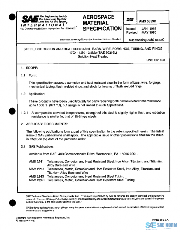 SAE AMS5653D PDF