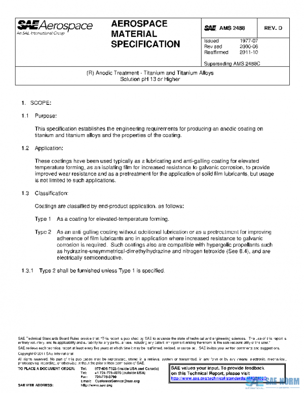 SAE AMS2488D PDF SAE AMS2488D PDF