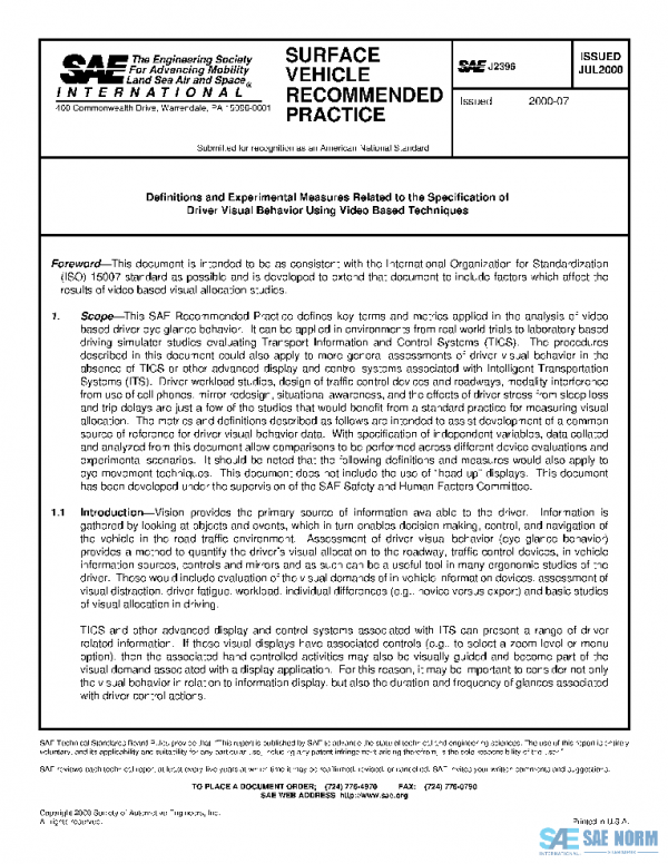 SAE J2396_200007 PDF SAE J2396_200007 PDF