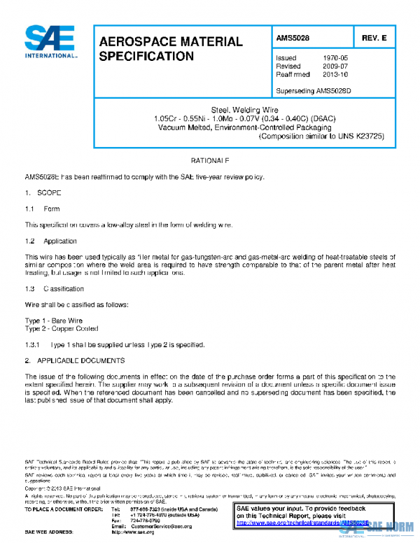 SAE AMS5028E PDF SAE AMS5028E PDF