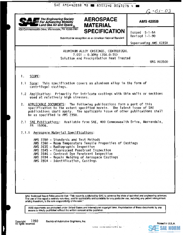 SAE AMS4285B PDF