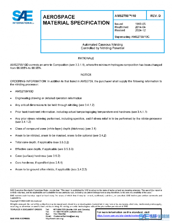 SAE AMS2759/10D PDF SAE AMS2759/10D PDF