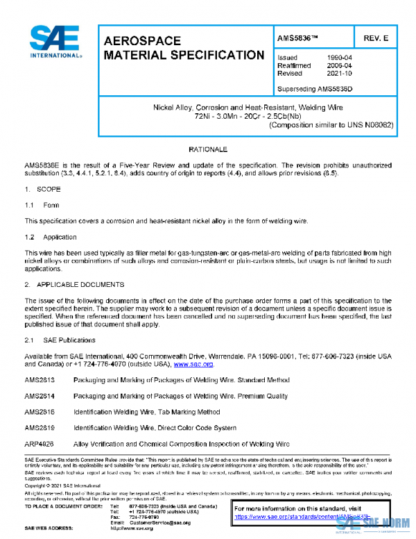 SAE AMS5836E PDF SAE AMS5836E PDF