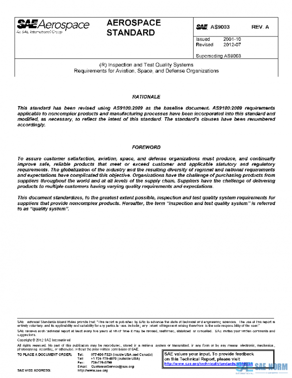 SAE AS9003A PDF