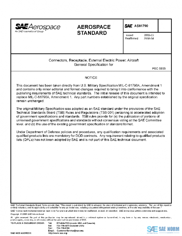 SAE AS81790 PDF SAE AS81790 PDF