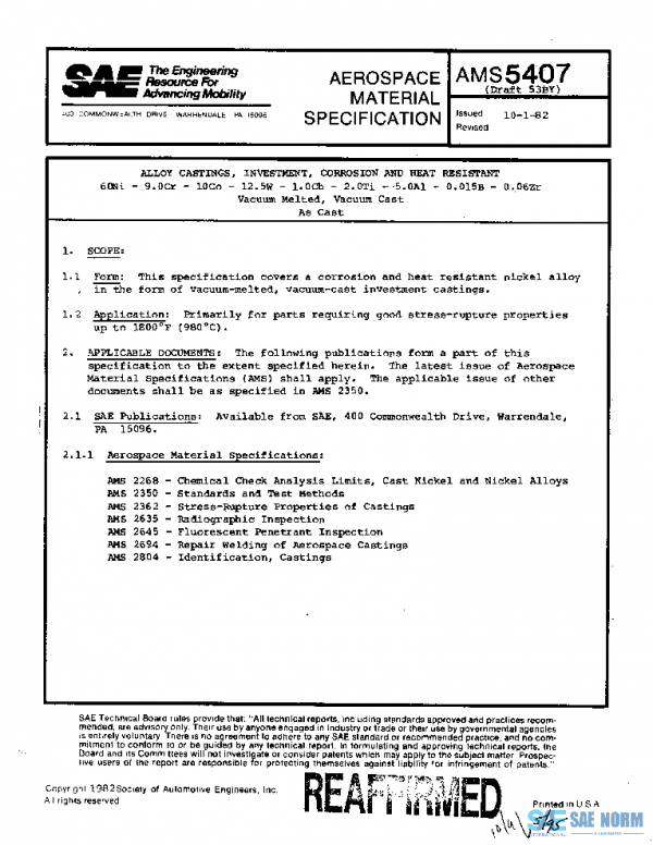 SAE AMS5407 PDF SAE AMS5407 PDF