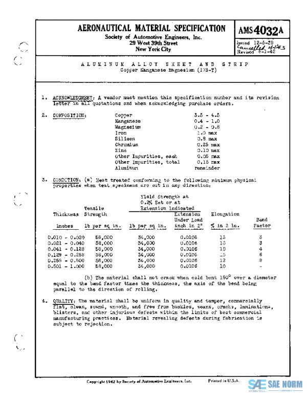 SAE AMS4032A PDF SAE AMS4032A PDF