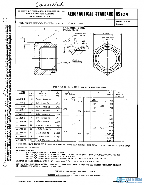 SAE AS1041 PDF