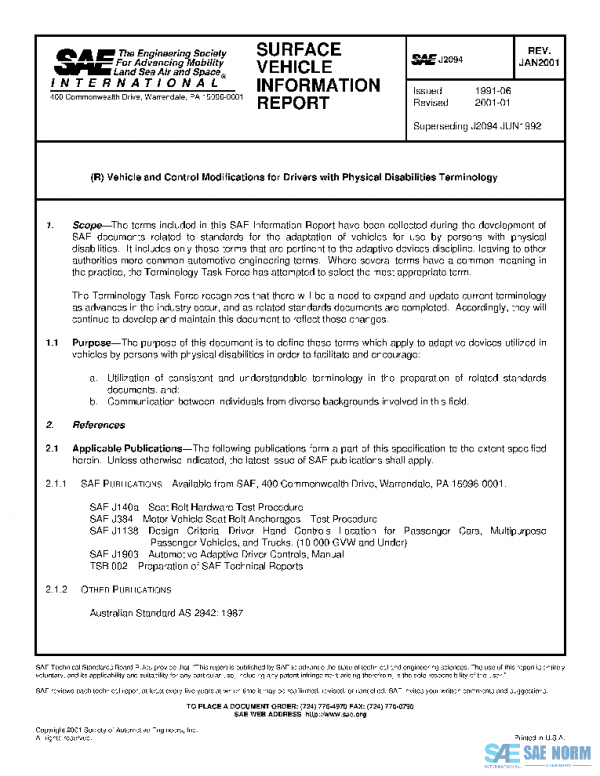 SAE J2094_200101 PDF