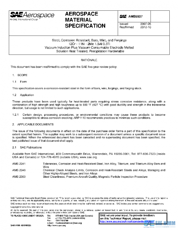 SAE AMS5937 PDF SAE AMS5937 PDF