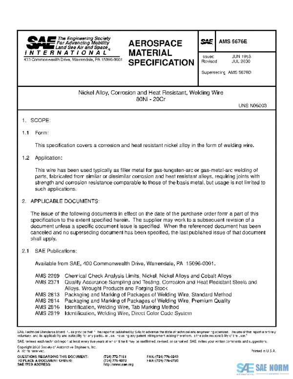 SAE AMS5676E PDF