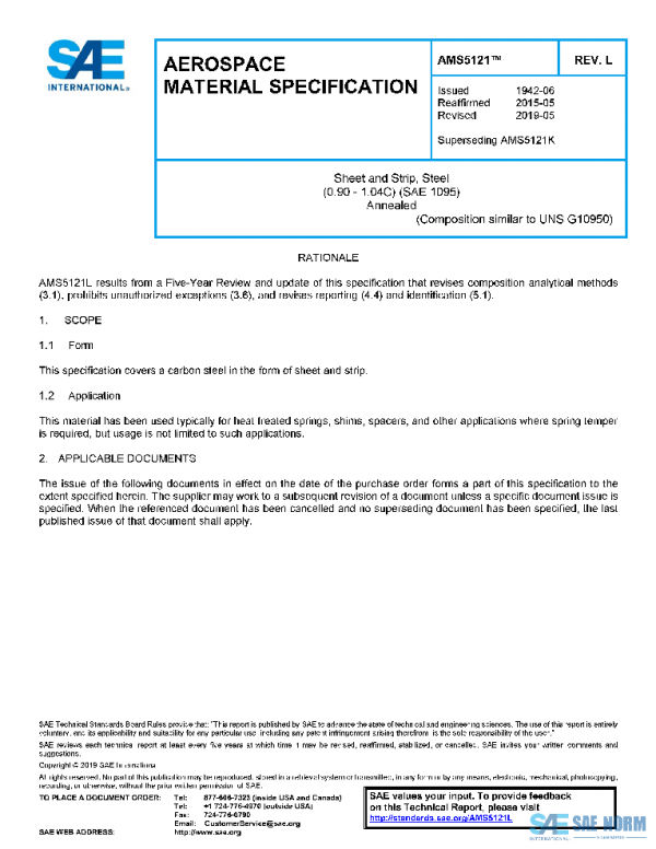 SAE AMS5121L PDF SAE AMS5121L PDF