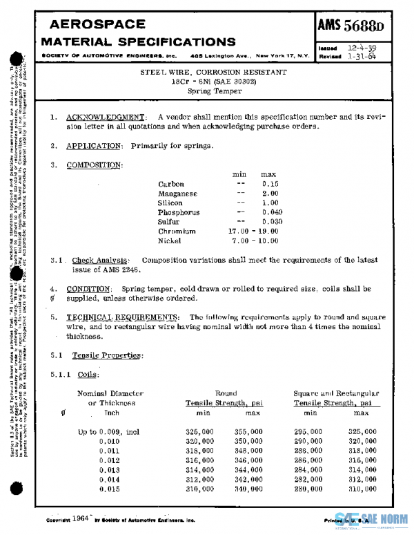 SAE AMS5688D PDF SAE AMS5688D PDF