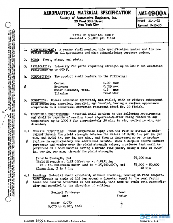 SAE AMS4900A PDF SAE AMS4900A PDF
