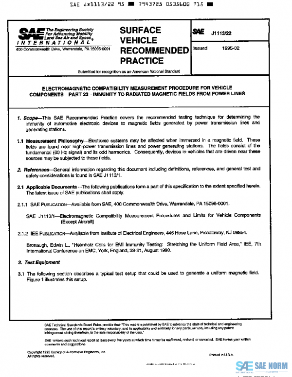 SAE J1113/22_199502 PDF