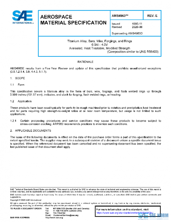 SAE AMS4963E PDF SAE AMS4963E PDF
