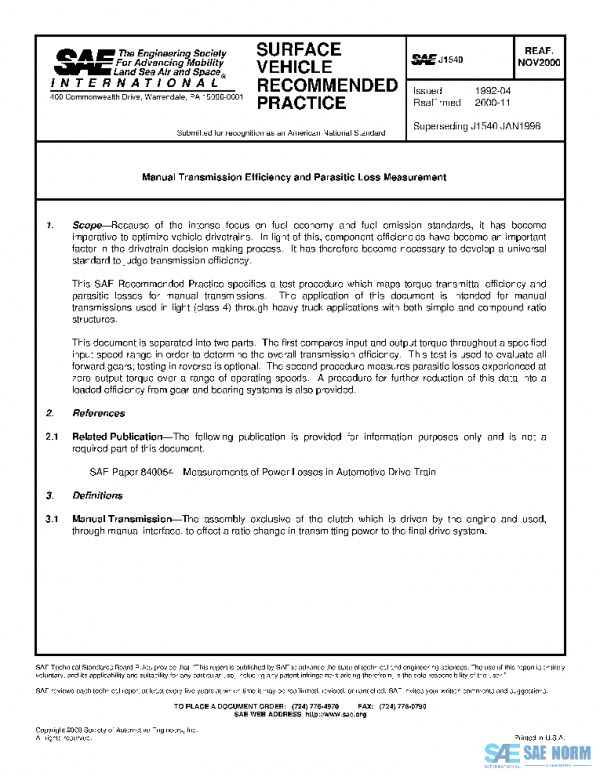 SAE J1540_200011 PDF