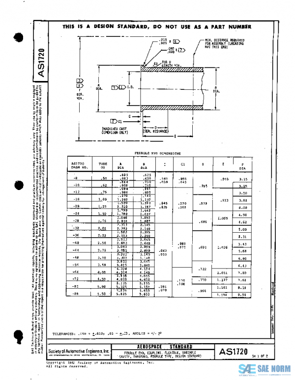 SAE AS1720 PDF SAE AS1720 PDF