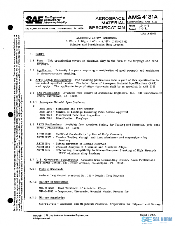 SAE AMS4131A PDF