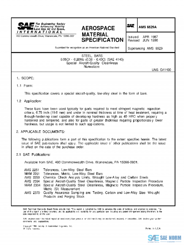 SAE AMS6529A PDF