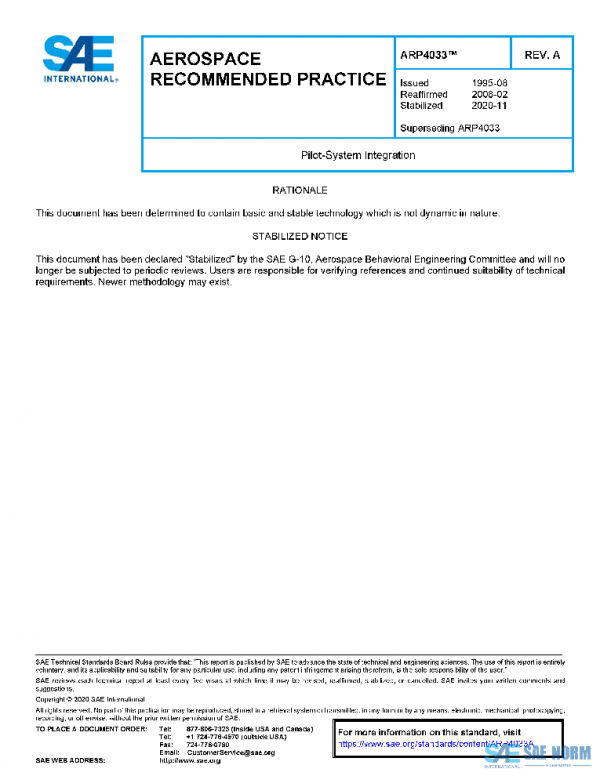 SAE ARP4033A PDF