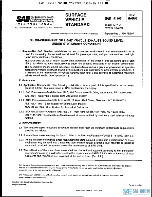 SAE J1169_199203 PDF