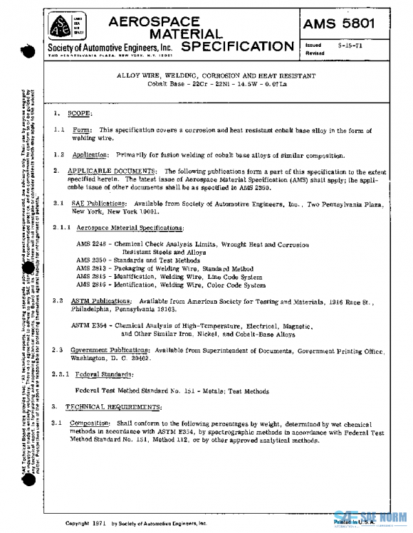 SAE AMS5801 PDF