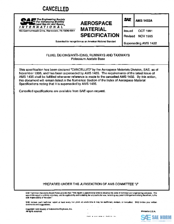 SAE AMS1432A PDF SAE AMS1432A PDF