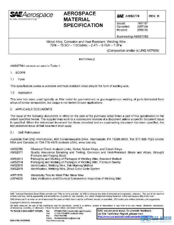 SAE AMS5778H PDF