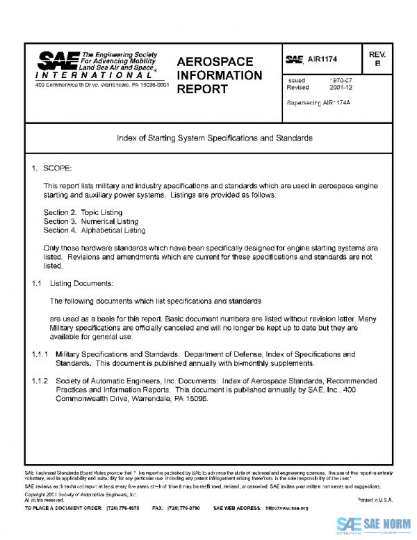SAE AIR1174B PDF SAE AIR1174B PDF