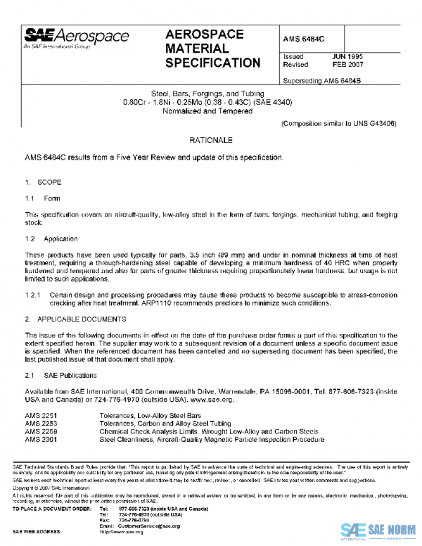 SAE AMS6484C PDF SAE AMS6484C PDF