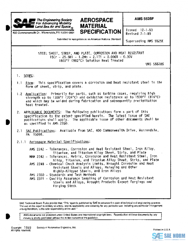 SAE AMS5525F PDF SAE AMS5525F PDF