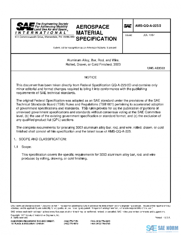 SAE AMSQQA225/2 PDF SAE AMSQQA225/2 PDF