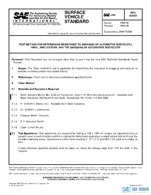 SAE J948_199408 PDF SAE J948_199408 PDF