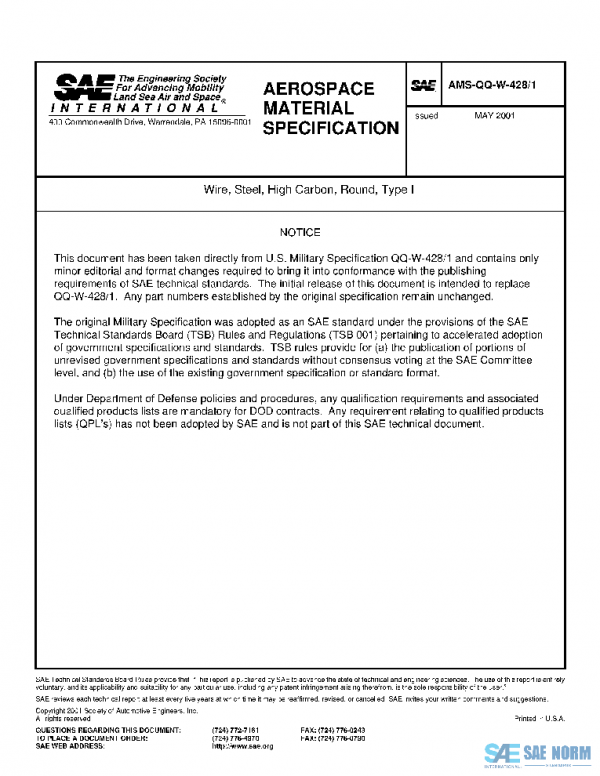 SAE AMSQQW428/1 PDF