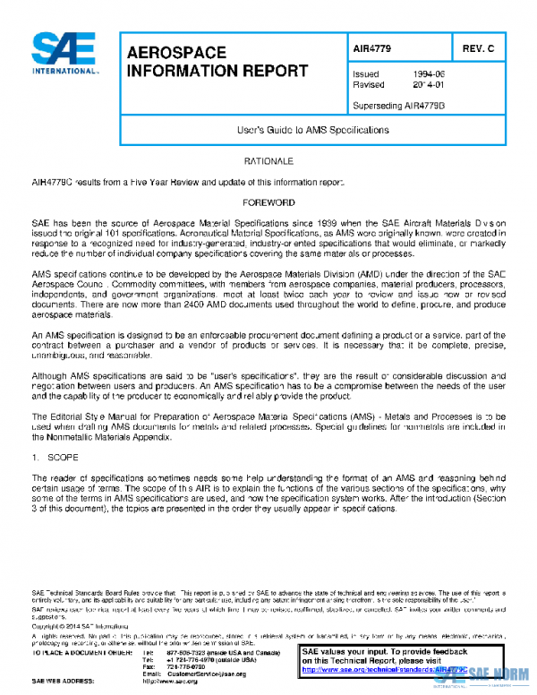 SAE AIR4779C PDF SAE AIR4779C PDF