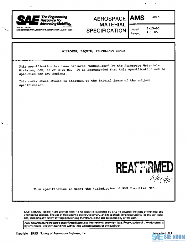 SAE AMS3015 PDF