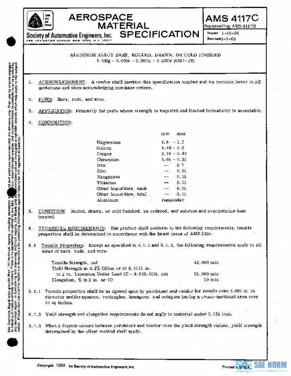 SAE AMS4117C PDF