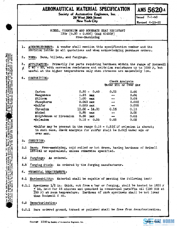 SAE AMS5620A PDF SAE AMS5620A PDF