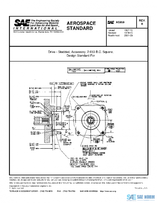 SAE AS959B PDF SAE AS959B PDF