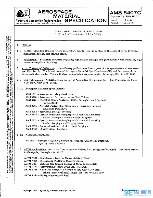 SAE AMS6407C PDF SAE AMS6407C PDF