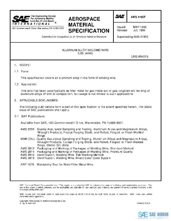 SAE AMS4190F PDF