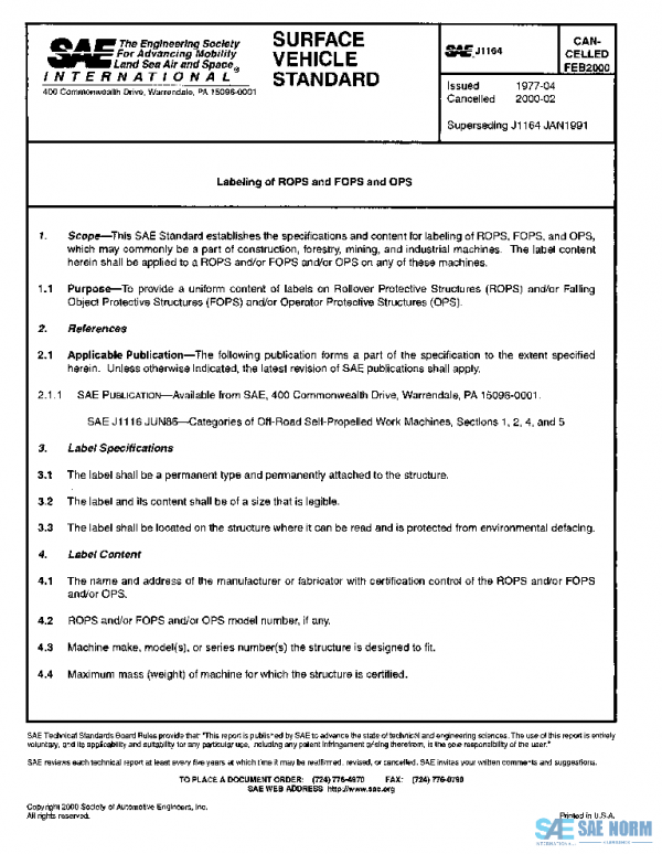 SAE J1164_200002 PDF