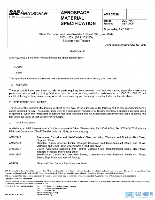 SAE AMS5521H PDF