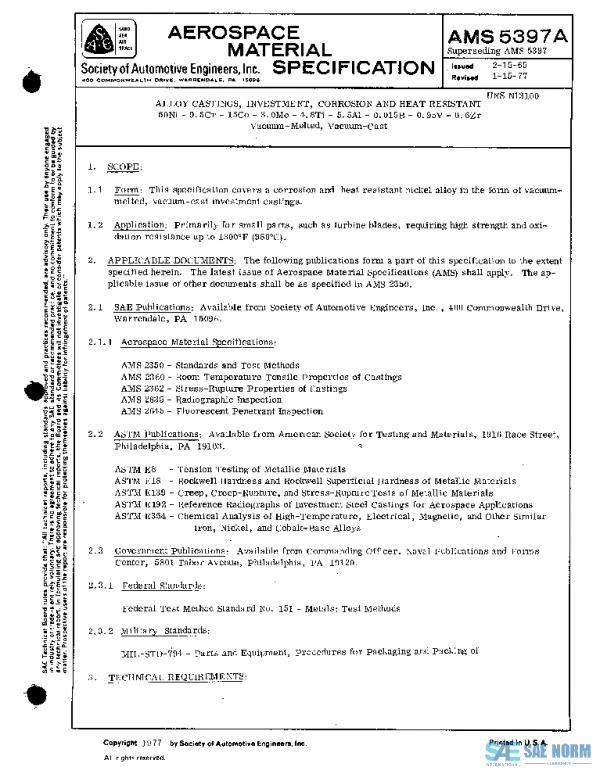 SAE AMS5397A PDF