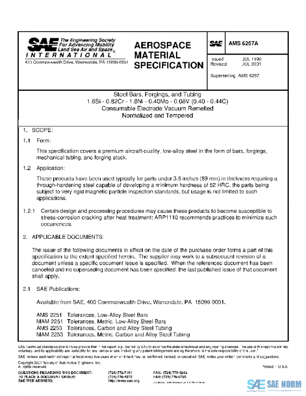 SAE AMS6257A PDF