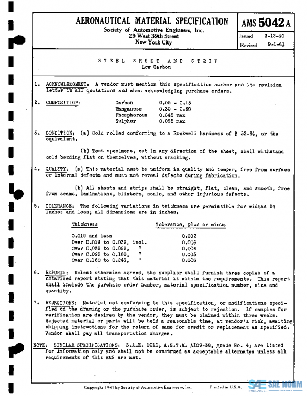 SAE AMS5042A PDF
