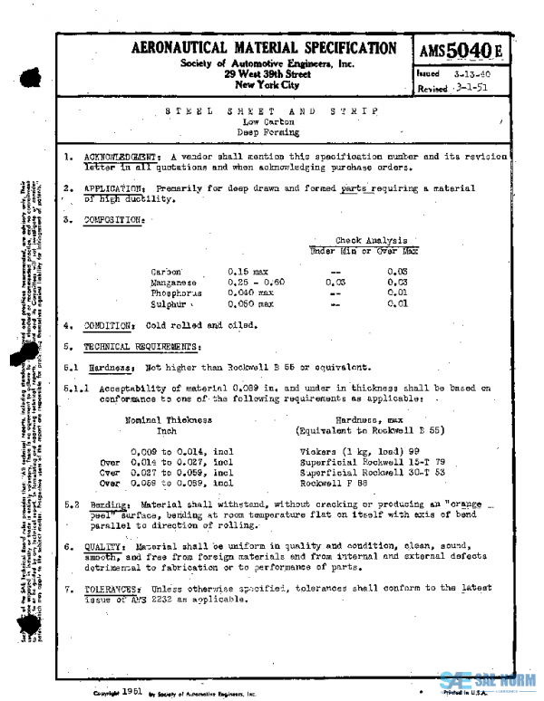 SAE AMS5040E PDF SAE AMS5040E PDF